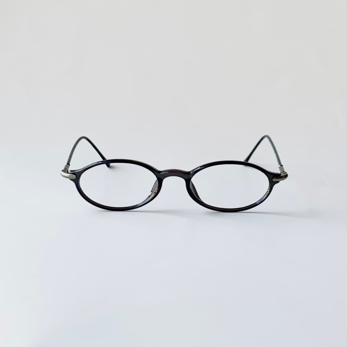 731 데드스탁 뿔테 미니멀 포멀 라운드 오벌 블랙 빈티지안경 픽키안경 상품이미지6