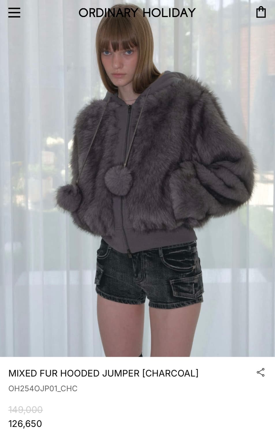 오디너리 홀리데이 후디드 퍼 상품이미지1