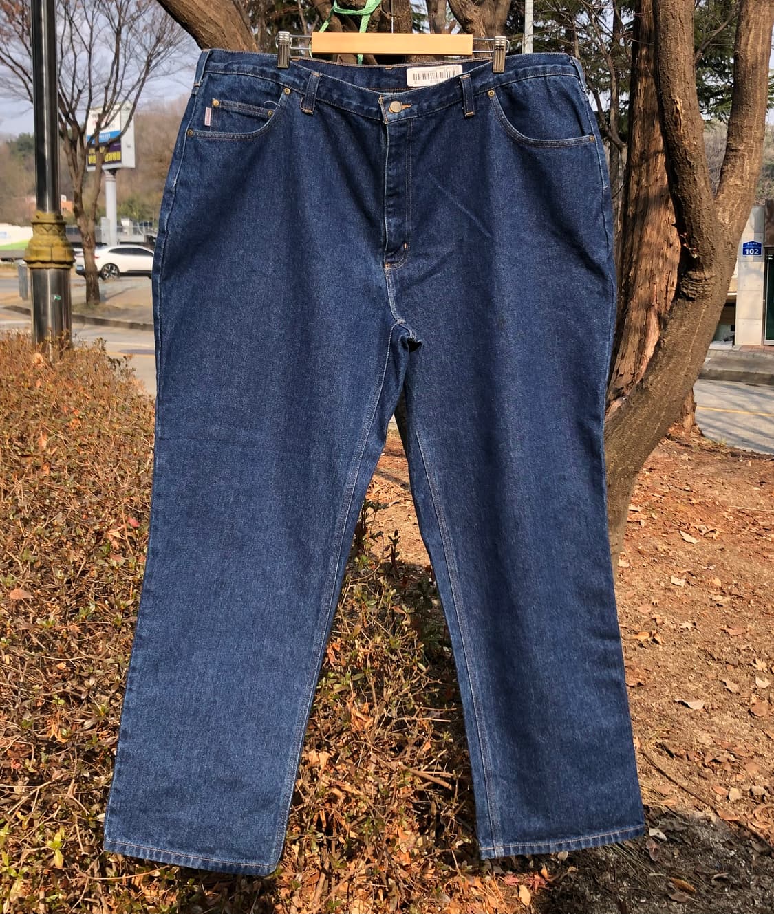 빅사이즈 칼하트 릴렉스드 핏 진청 데님 팬츠 (46X32) 상품이미지1