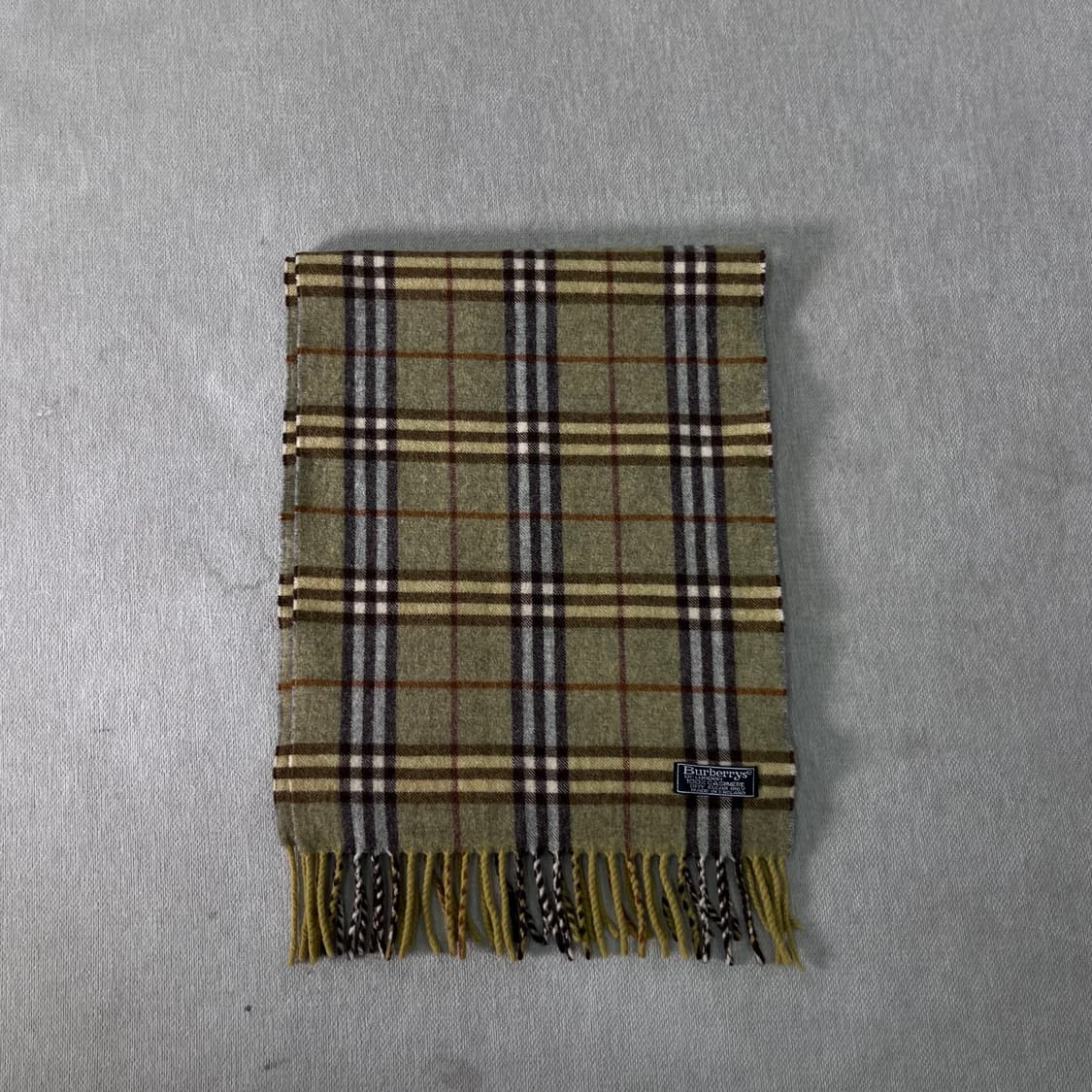 버버리 노바체크 캐시미어 그린 머플러 상품이미지2