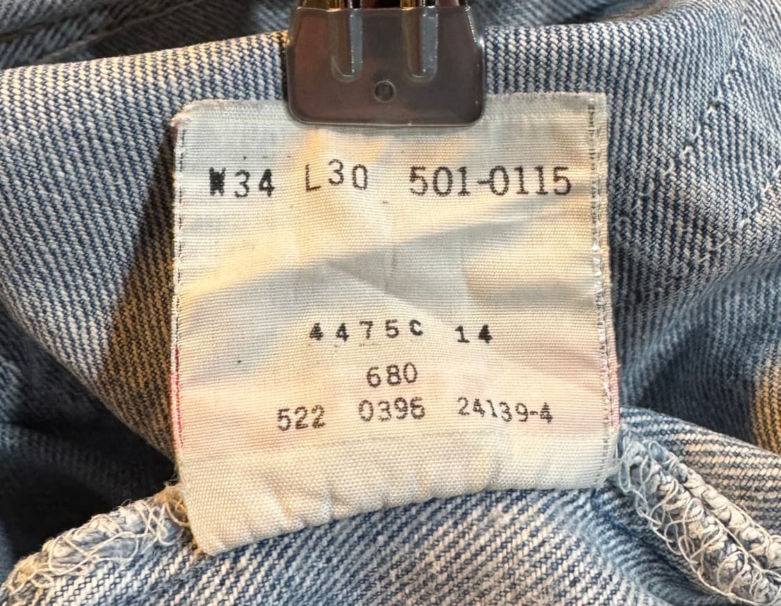 usa 빈티지 리바이스 501 데님 34"(32~33추천) (477) 상품이미지4