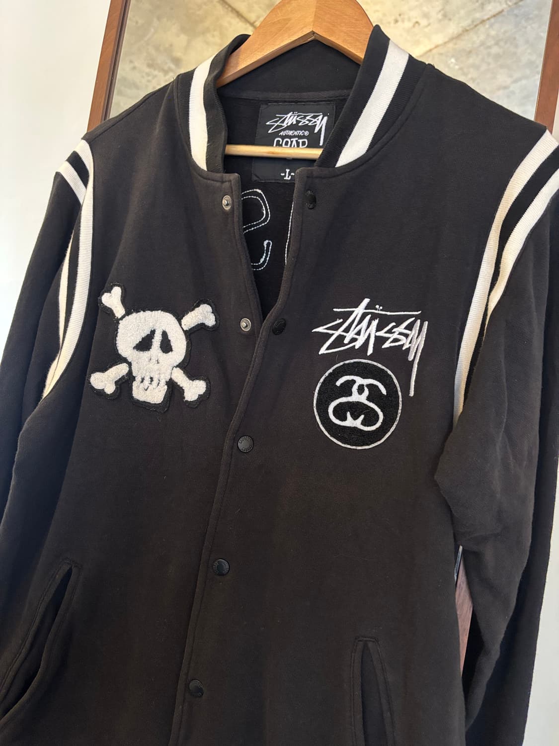 stussy 스투시 스컬자수 바시티자켓 상품이미지7