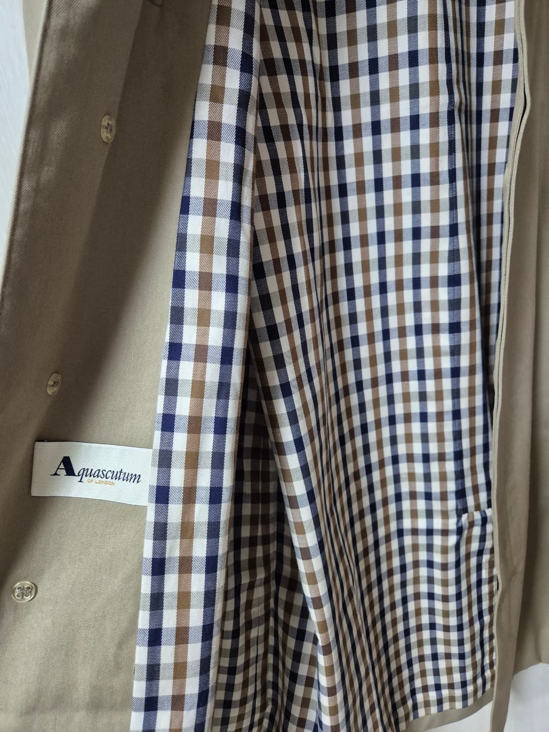 아쿠아스큐텀 싱글코트 트렌치코트  남성 M  100 상품이미지5