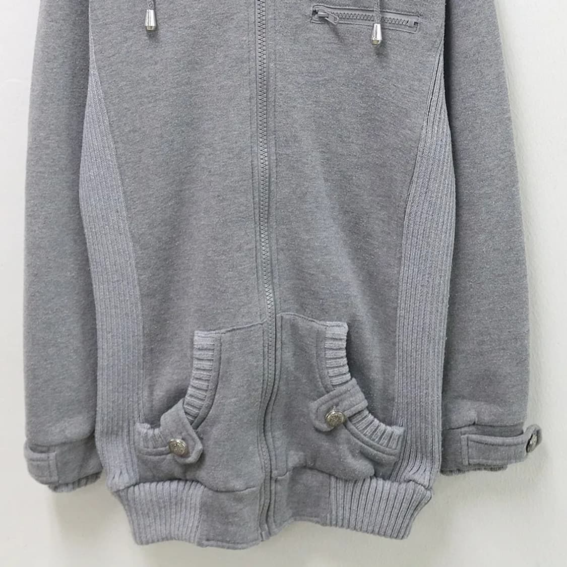 SHINY RIPPLE 하이넥 후드 집업 62371 상품이미지4