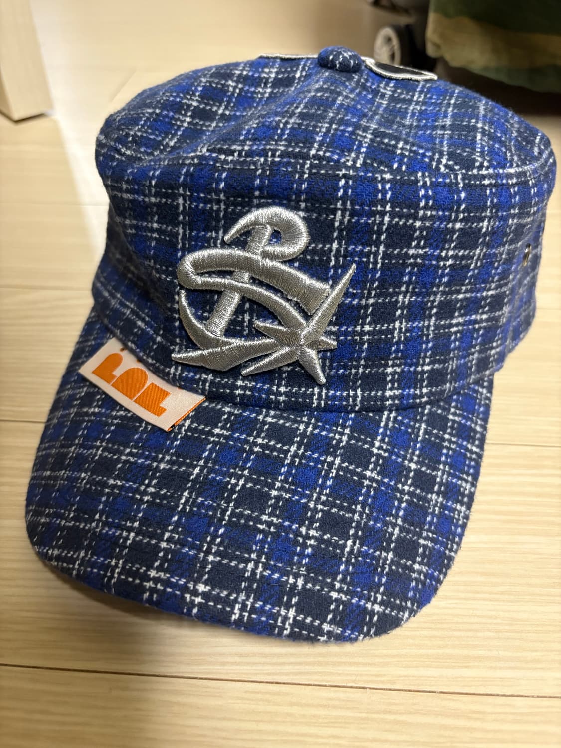 pdf 체크캡 블루 상품이미지2