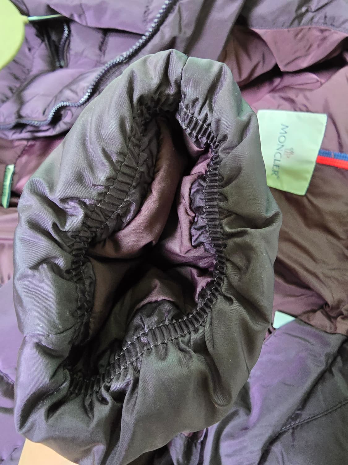 몽클레어 플라메뜨 버건디 롱패딩 1사이즈 상품이미지7