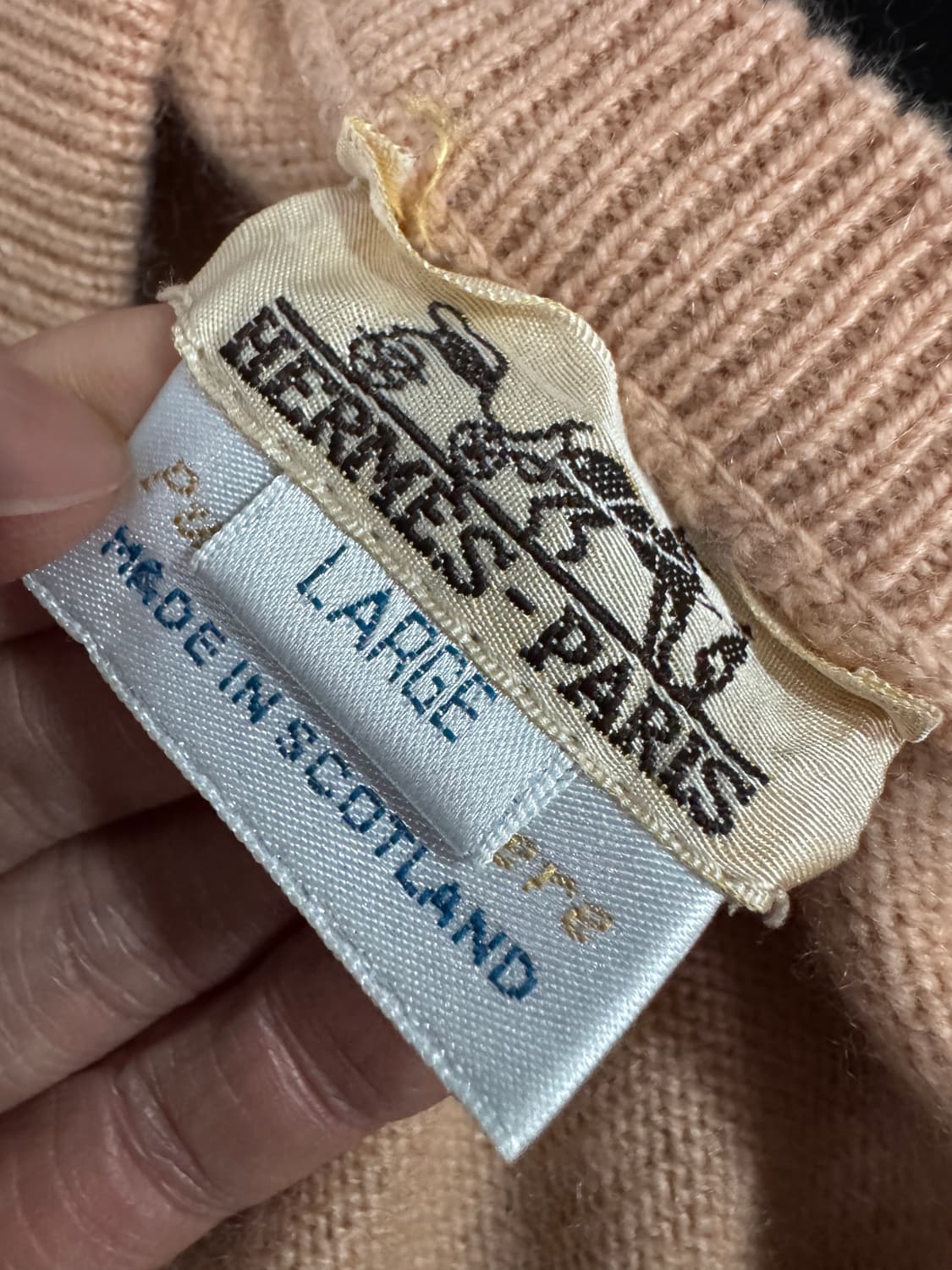 에르메스 빈티지 리메이크 커스텀 캐시미어 니트 L 상품이미지3