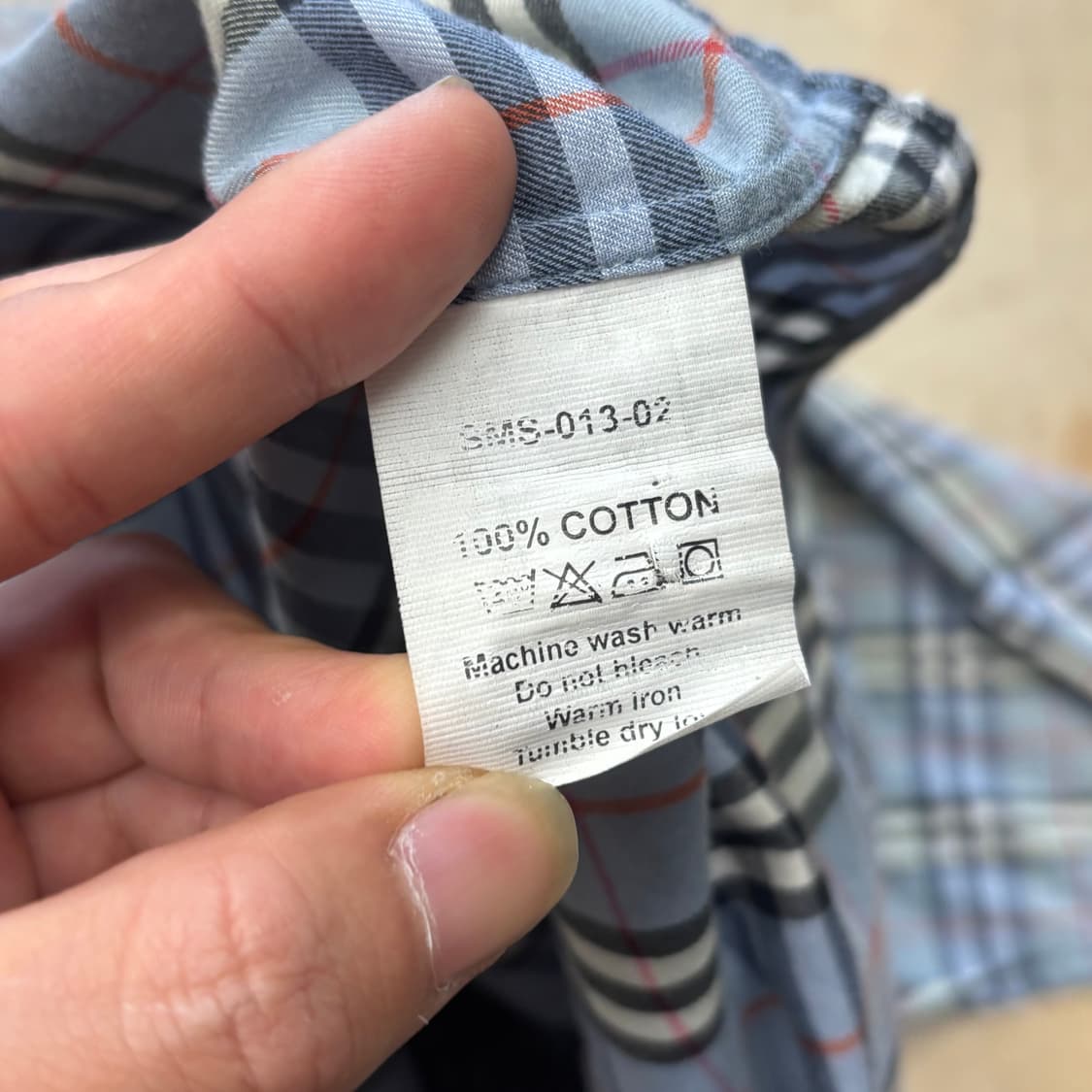 L 버버리 체크 셔츠 상품이미지5