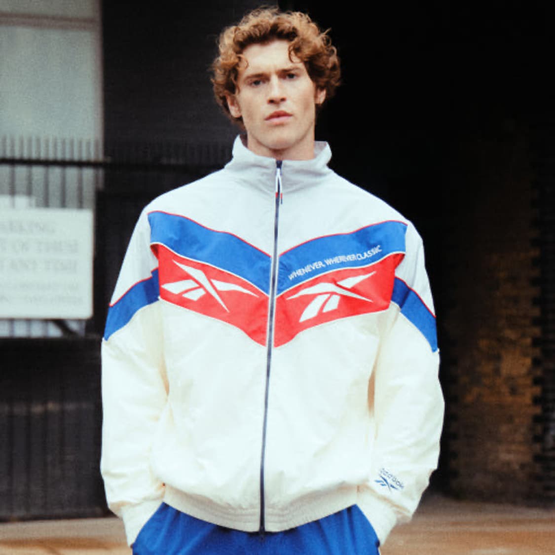 리복 바람막이 트윈 벡터 윈드브레이커 오프 화이트 상품이미지2