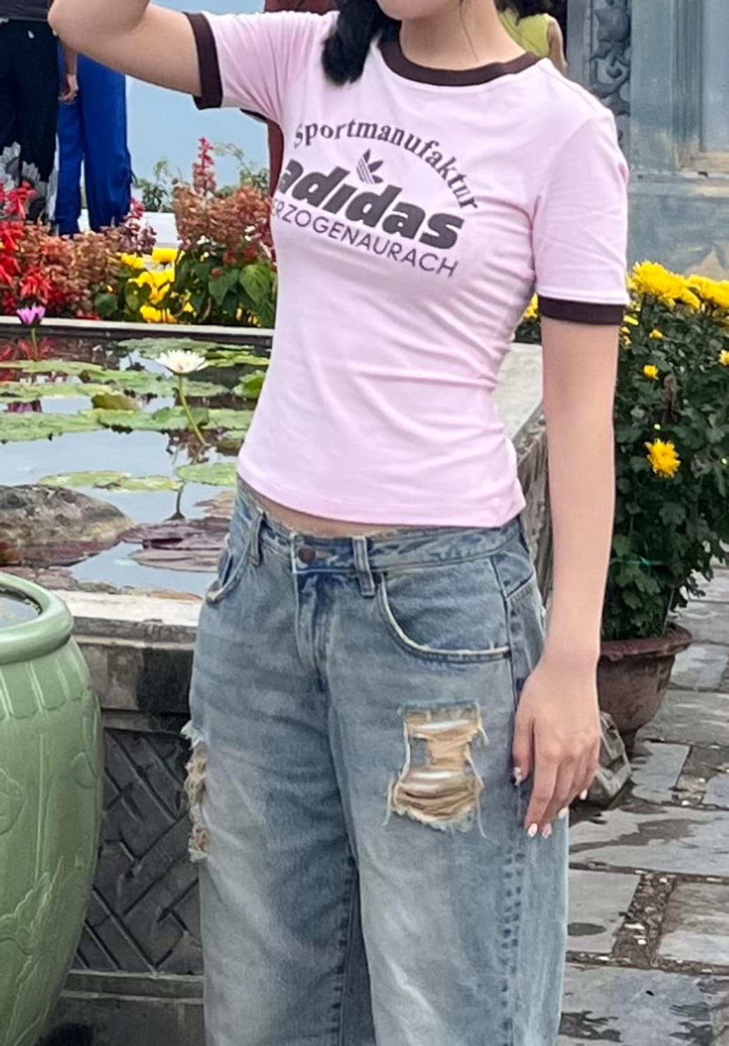 아디다스 핑크브라운 티 Retro Graphic T-Shirt Pink 상품이미지3