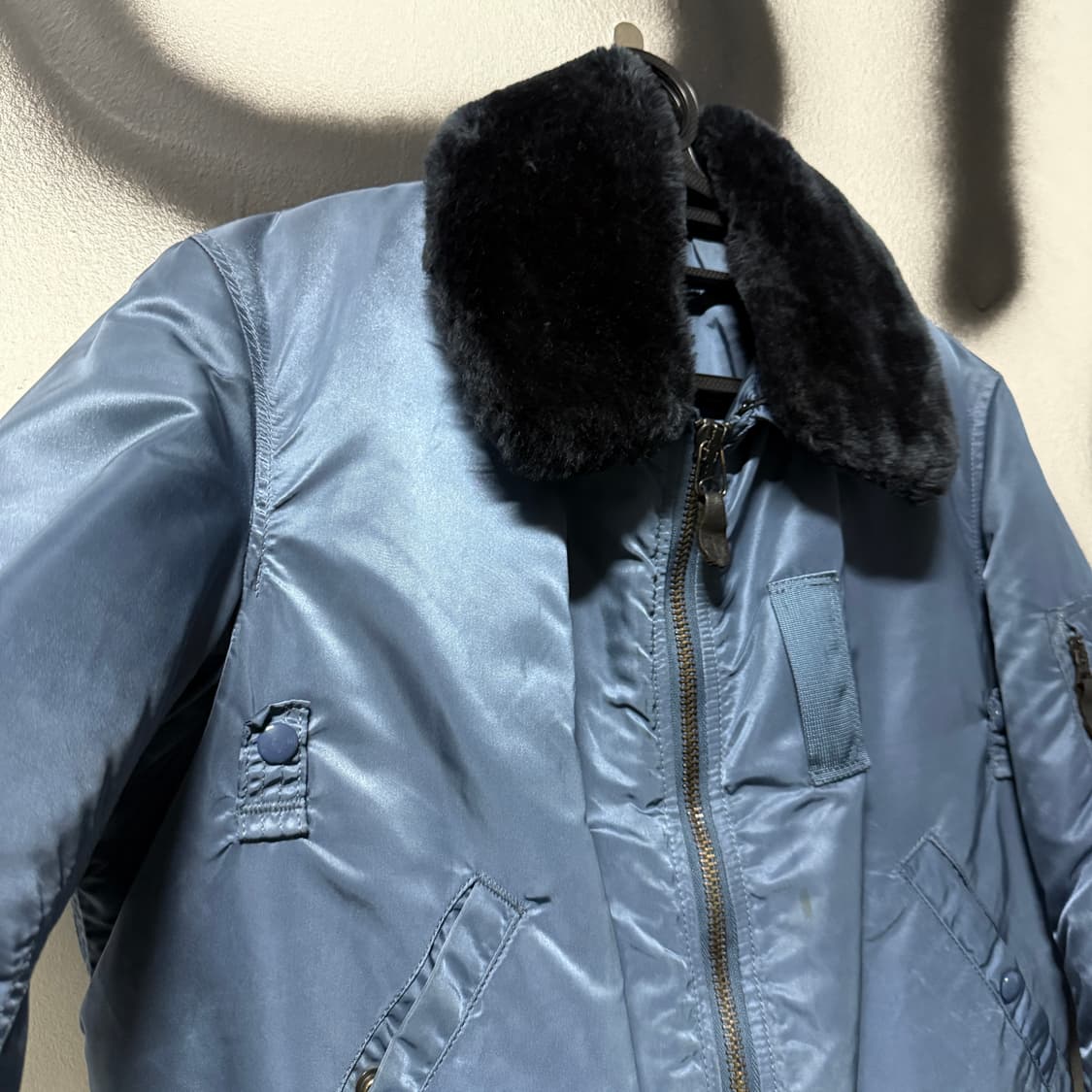 알파인더스트리 00s B-15C 퍼 카라 탈부착 플라이트 봄버 자켓 상품이미지4