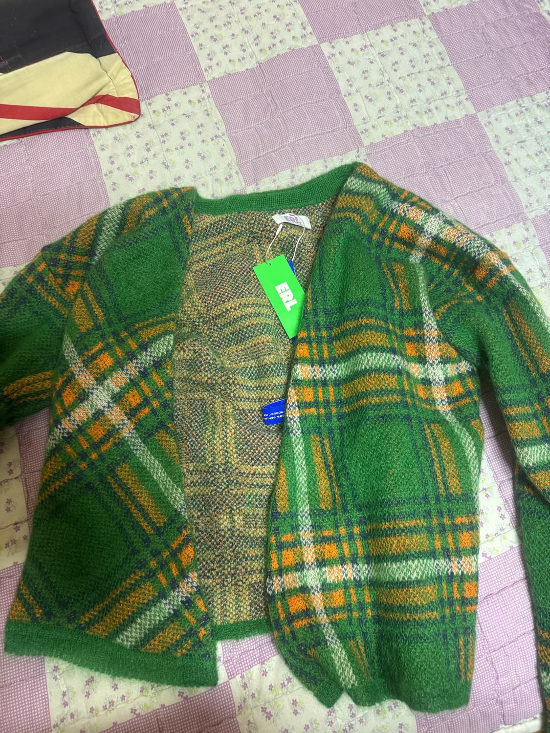 Erl 체크 크롭 가디건 m 상품이미지3