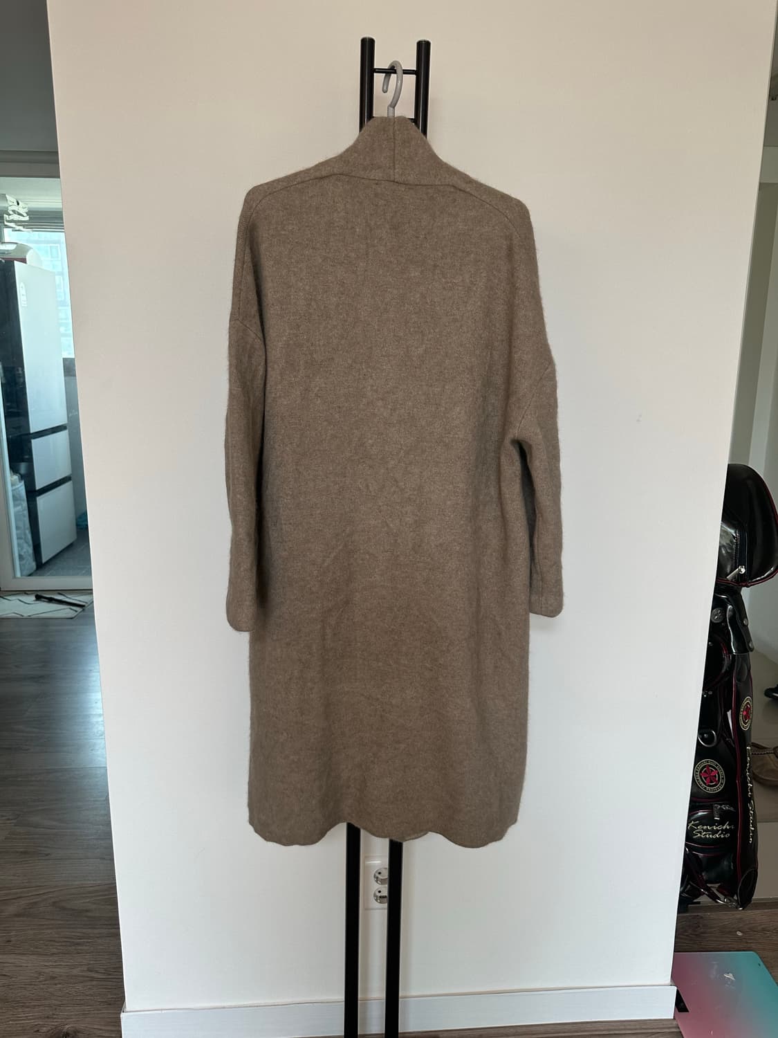 ST JOHN 센존  너구리+양모  롱가디건 -55사이즈 상품이미지5