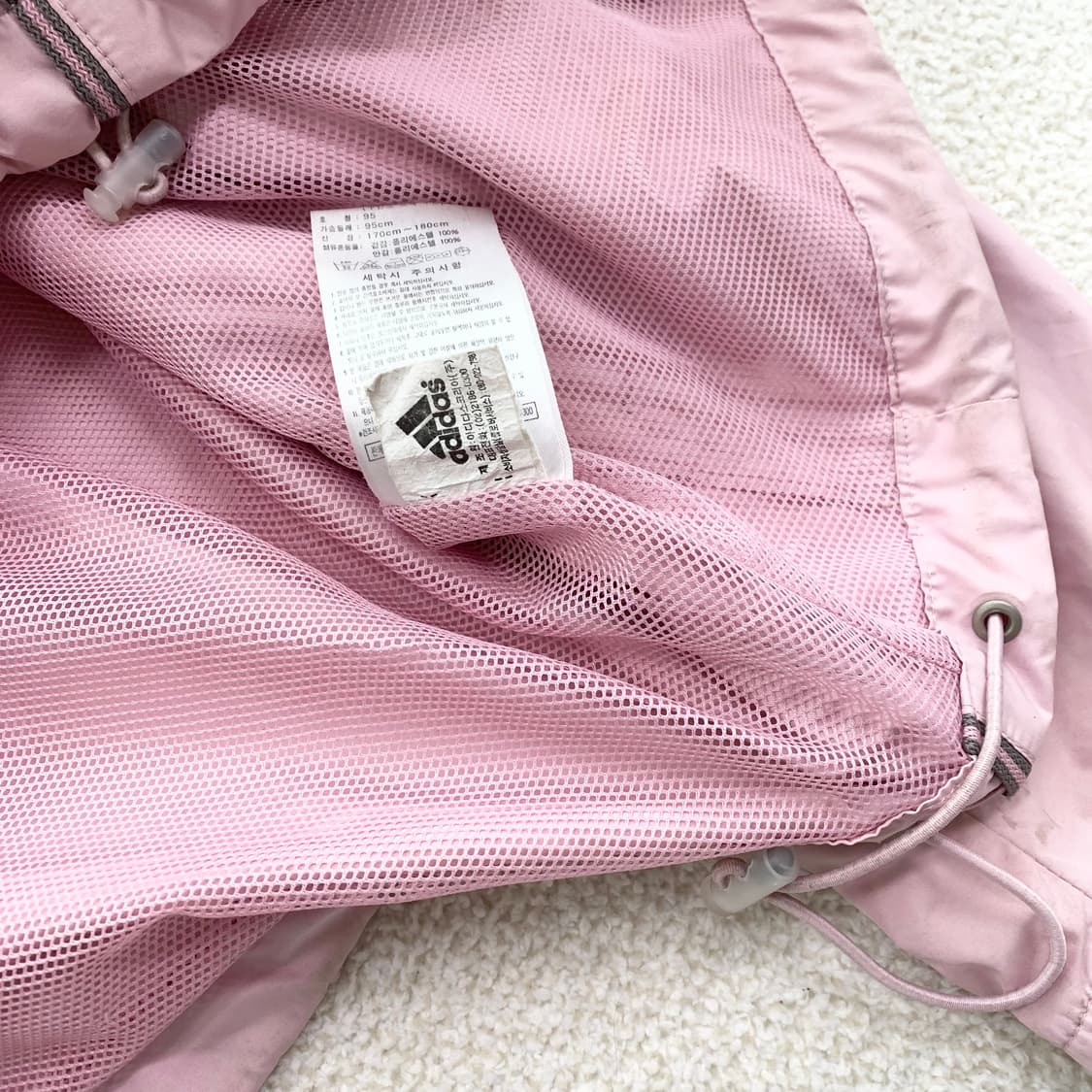 Adidas ♥ 뮤트핑크 여리핏 윈드브레이커 상품이미지4