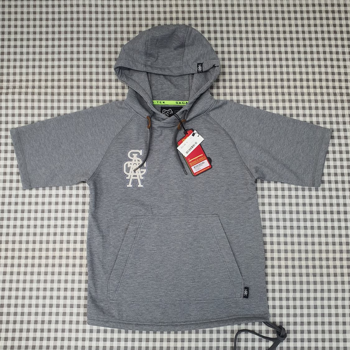 미착용 SAGA 기모 반소매 후드티 남자95 상품이미지1