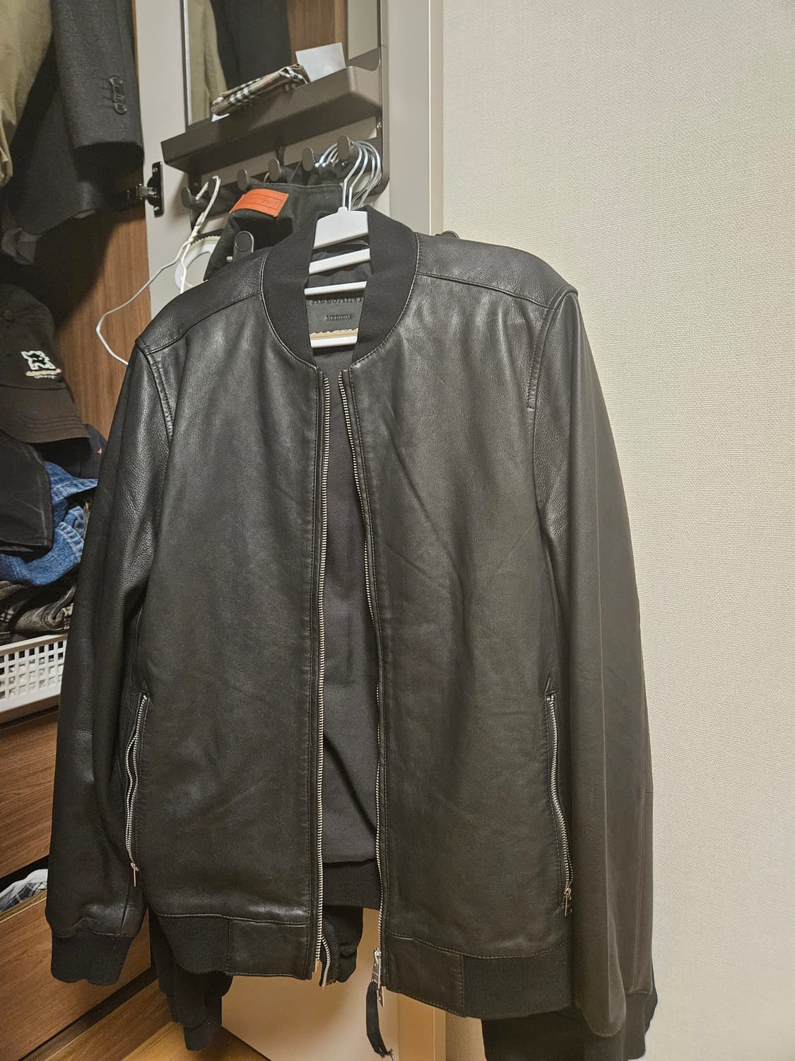 올세인츠 양가죽 레더 ma-1 상품이미지1