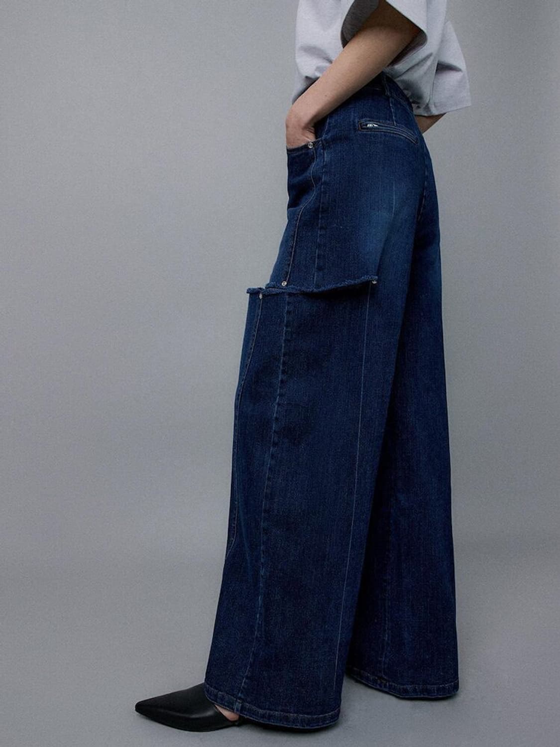 EPINGLER Side Cut Out Jean - Dawn Blue 상품이미지6