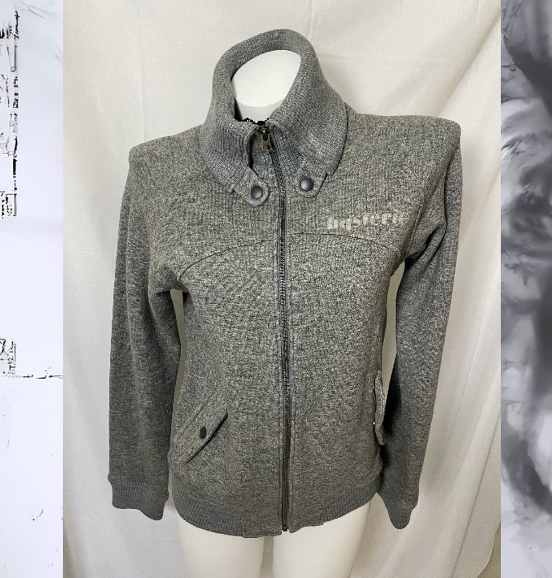 히스테릭 글래머 그레이 스웨터 기모 집업 상품이미지2