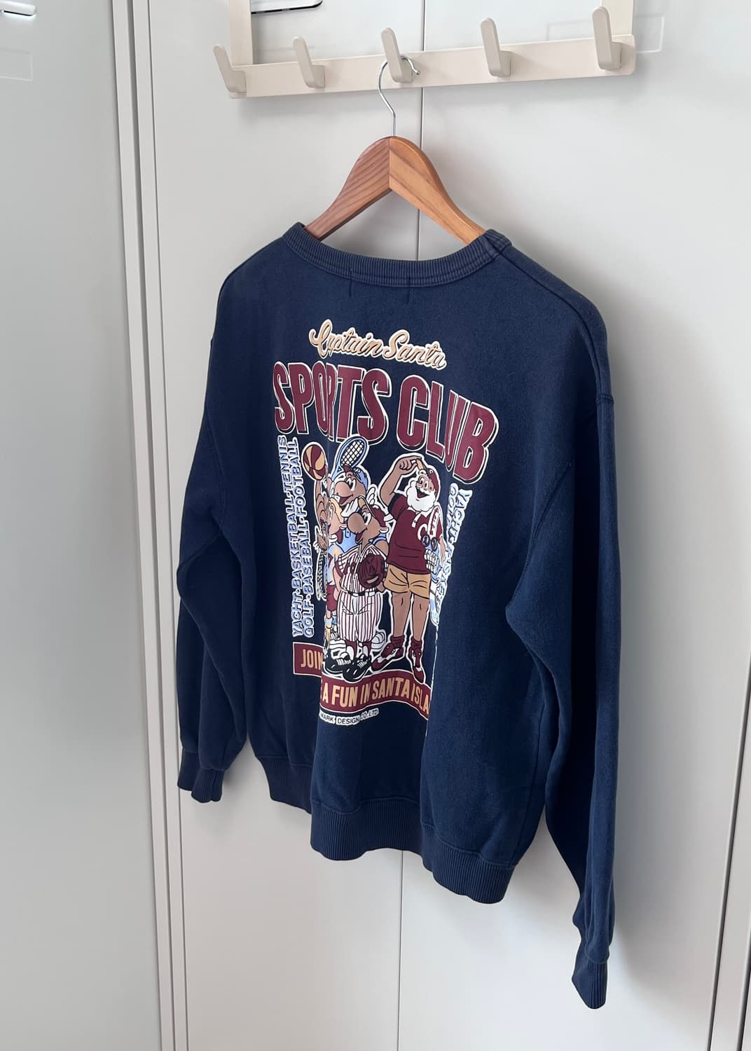 Captain santa 캡틴 산타 빈티지 네이비 맨투맨 상품이미지1