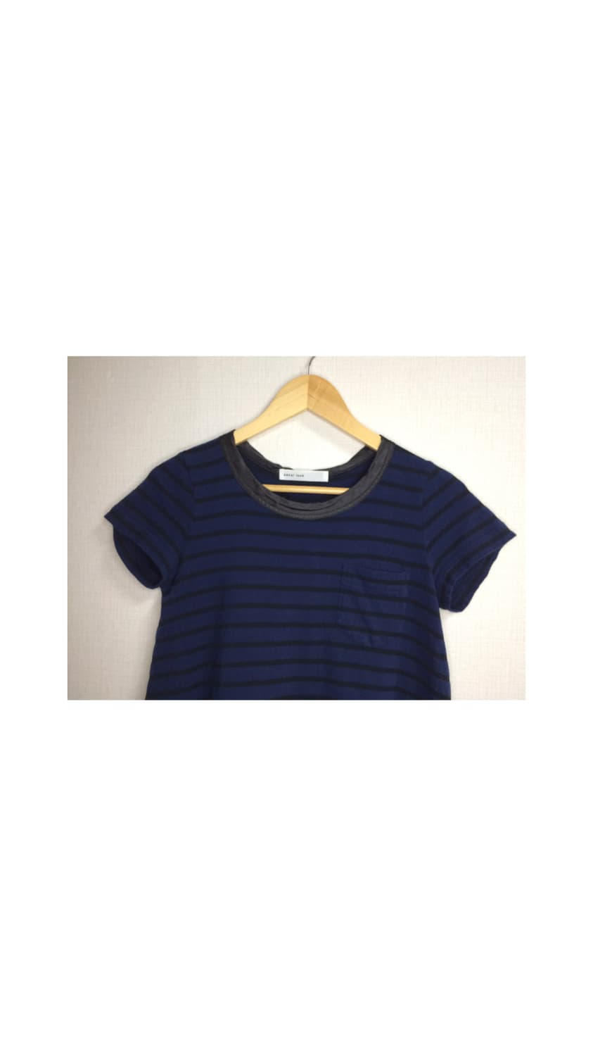 Sacai luck 사카이럭 네이비 스트라이프 백 프릴 반팔 상품이미지2