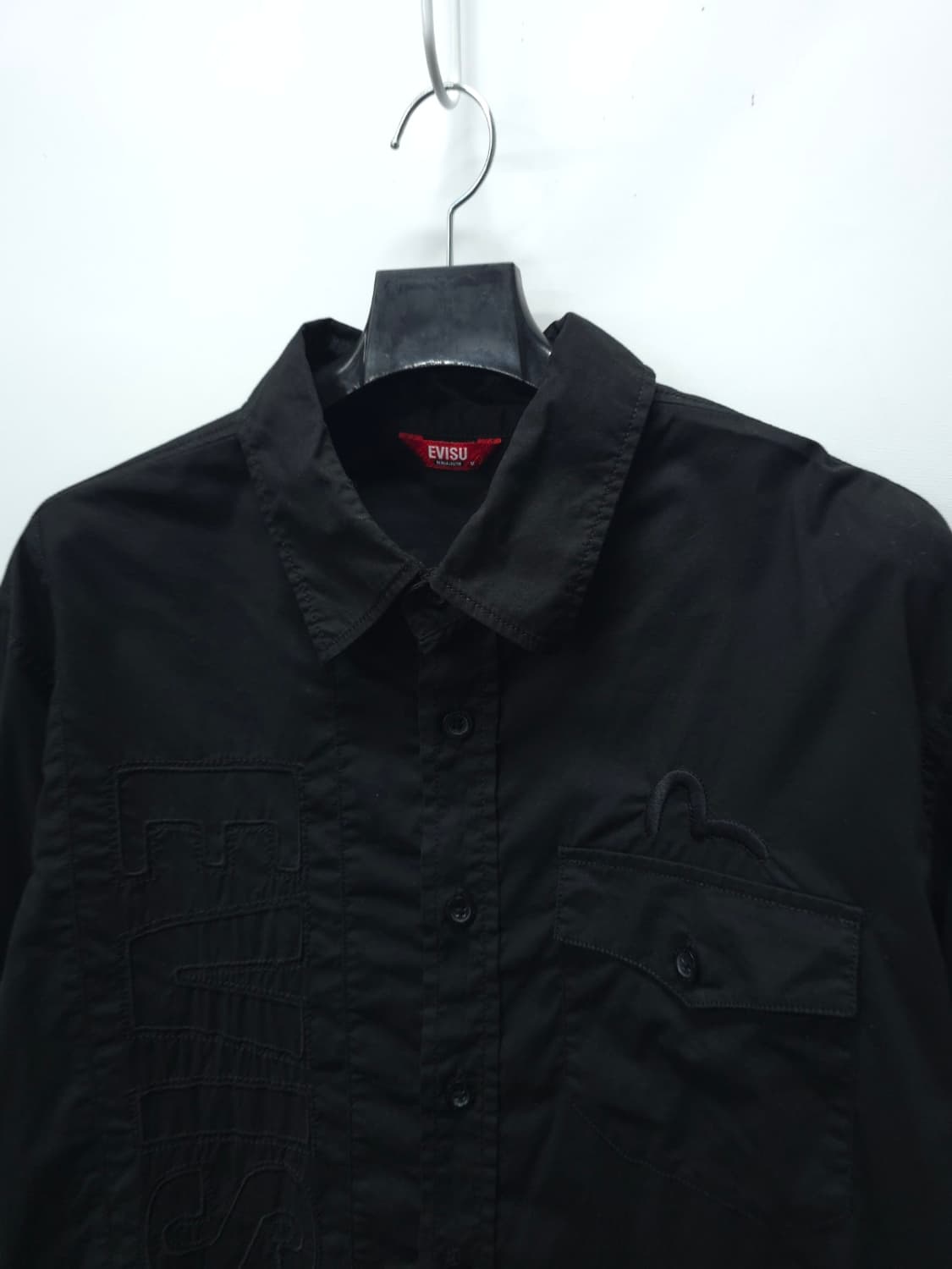 에비수(EVISU) 블랙 포인트자수 스판셔츠 (95) 상품이미지2