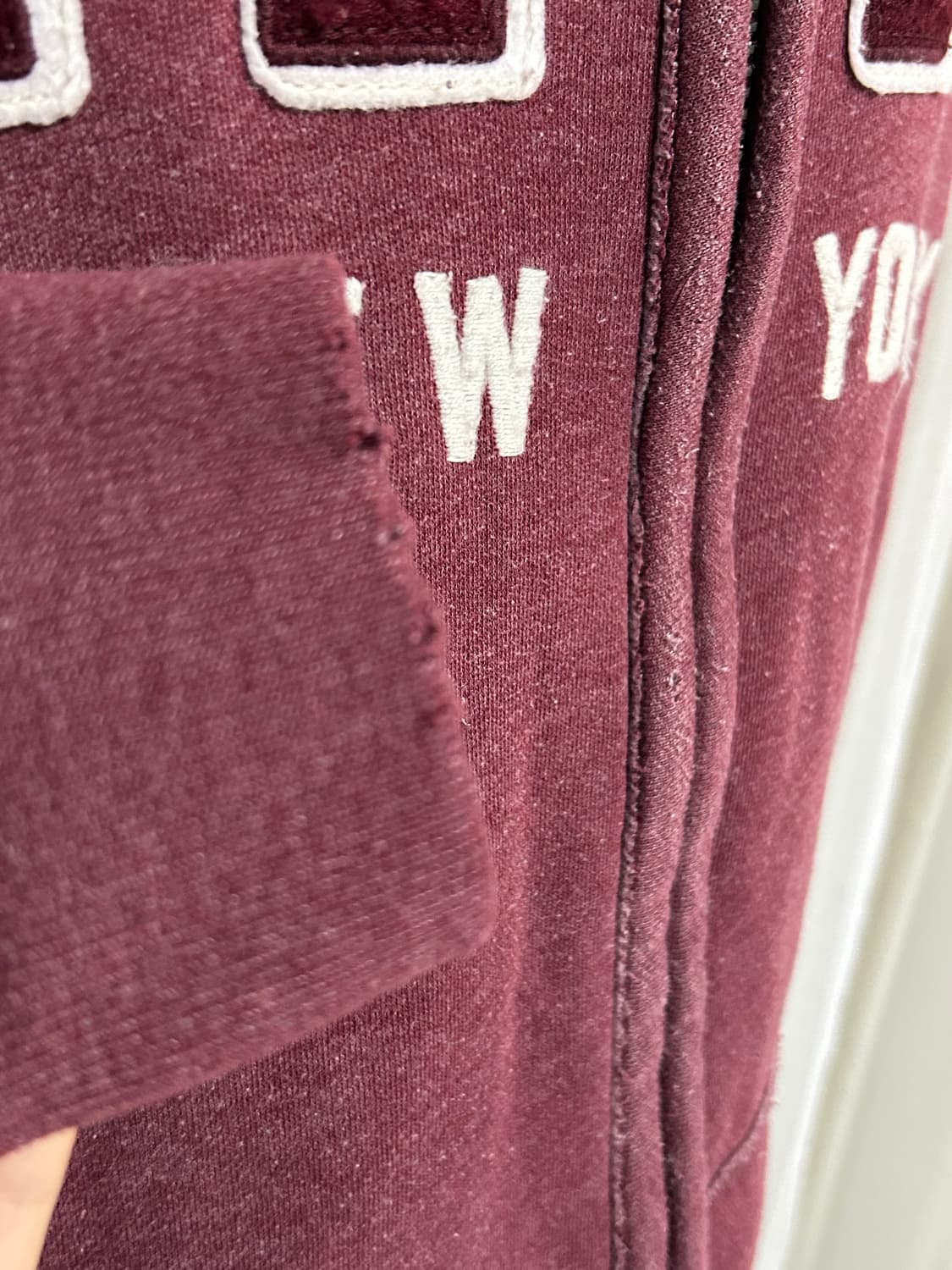 아베크롬비 y2k 버건디 후드집업  상품이미지3