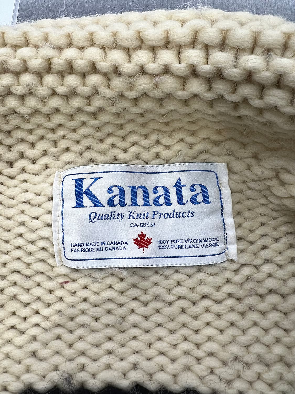 카나타 아이보리 캐나디아 니트 스웨터 울 코위찬 자켓 상품이미지7