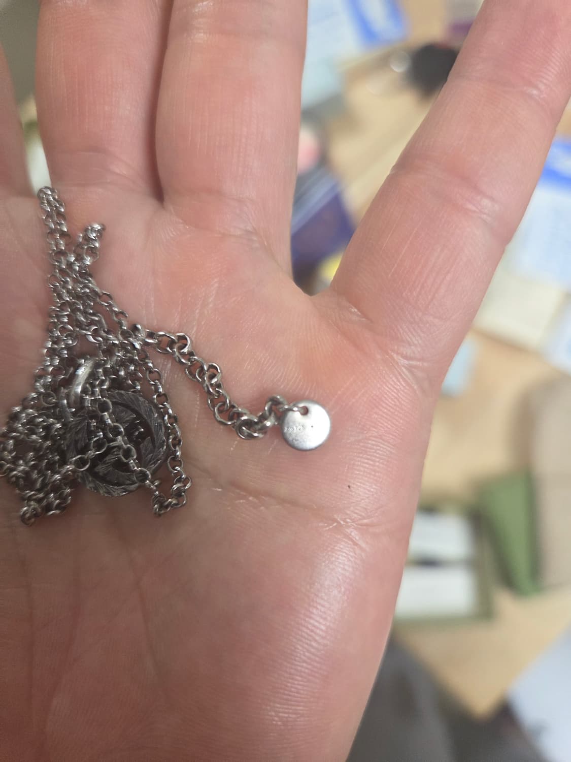 구찌 인터로킹 G 실버 목걸이 상품이미지2