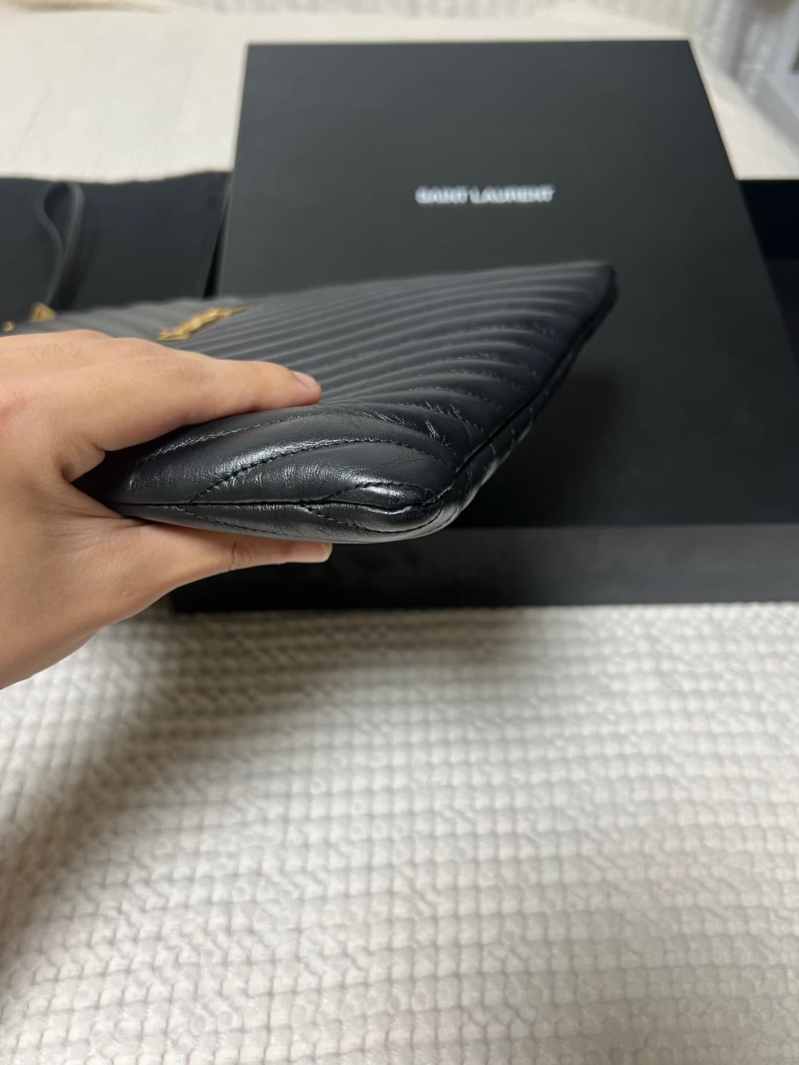 (스트랩 포함 풀구성) 입생로랑 마틀라세 클러치백 상품이미지4