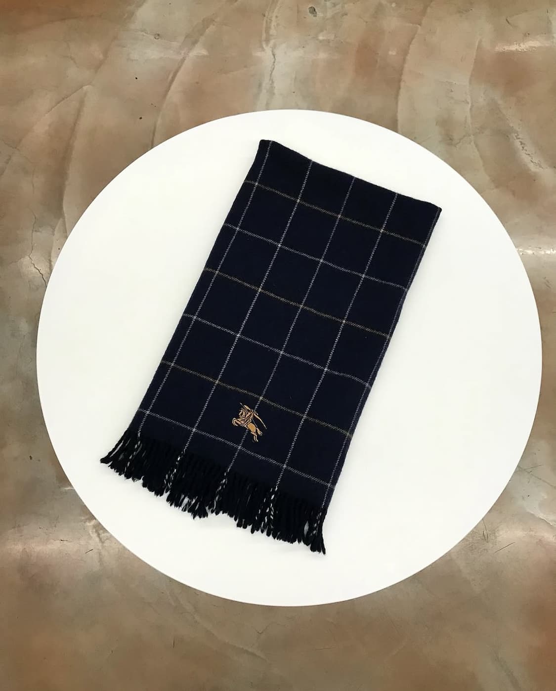 버버리 로고 울 체크 담요 상품이미지1