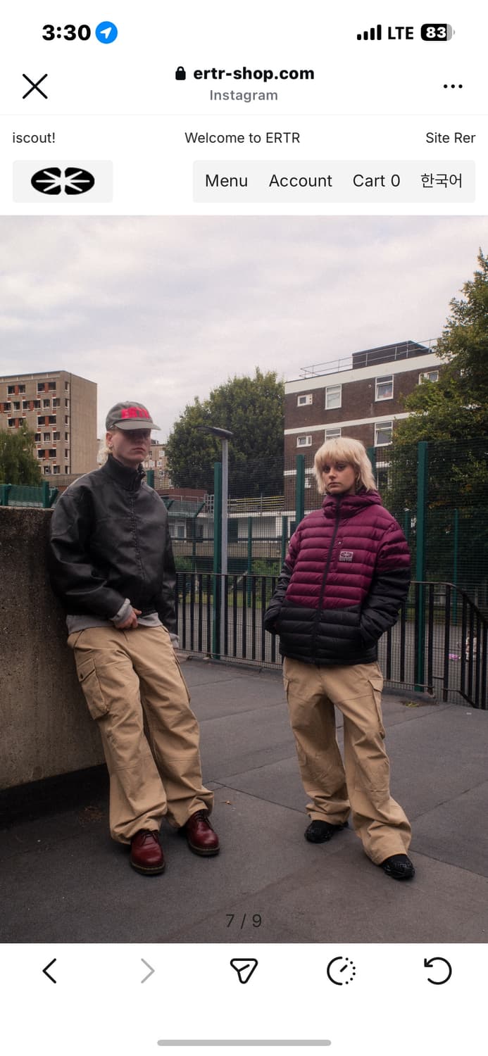 ERTR - Stencil cargo pants beige 상품이미지2