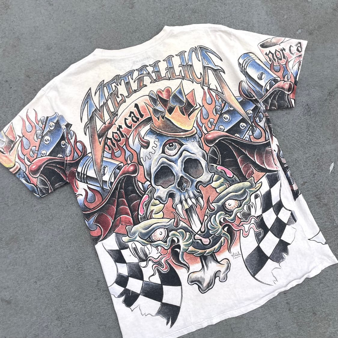 메탈리카 풀프린팅 빈티지 밴드티 반팔 티셔츠 상품이미지3