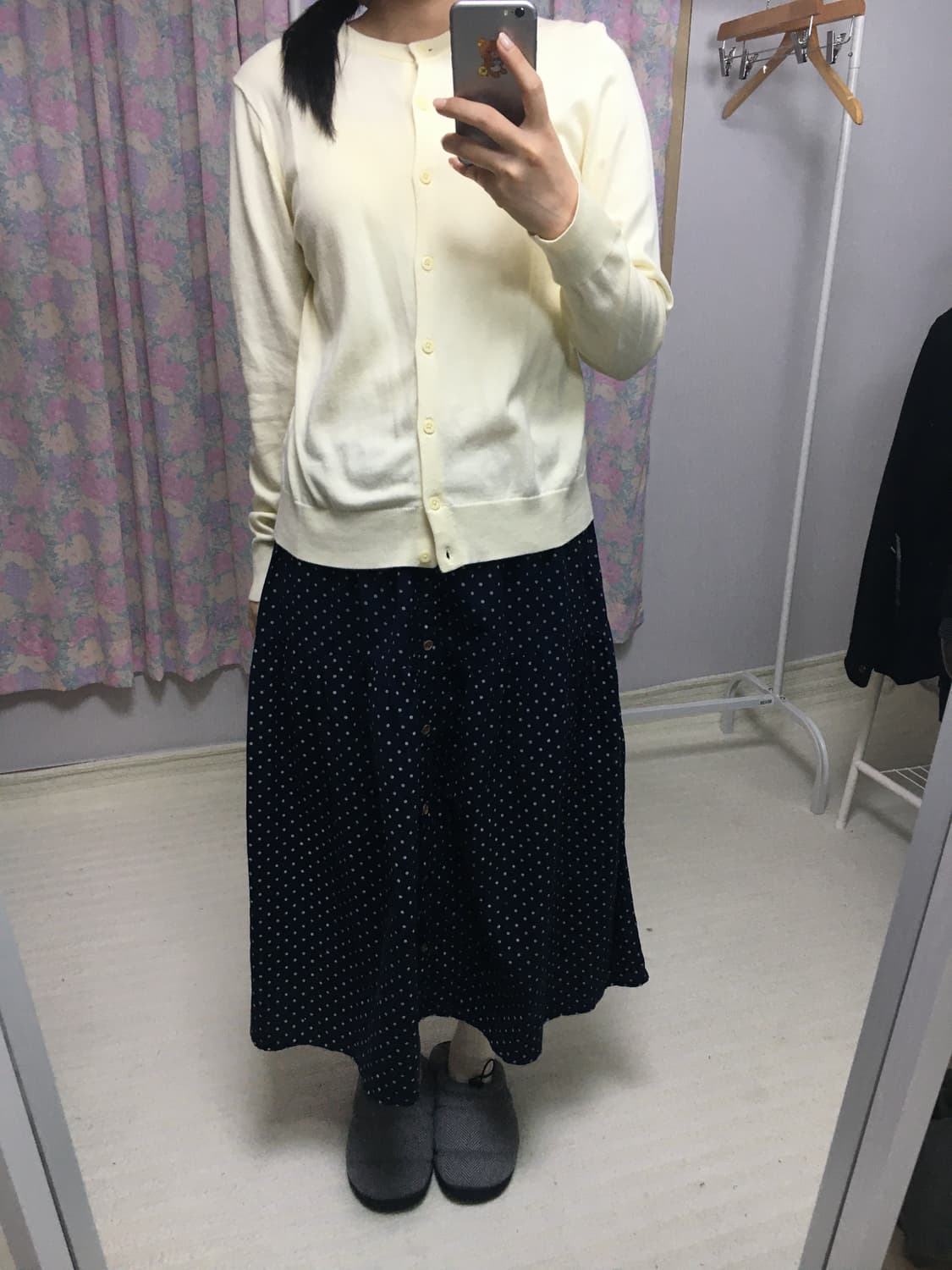 네이비 도트 스커트 상품이미지4