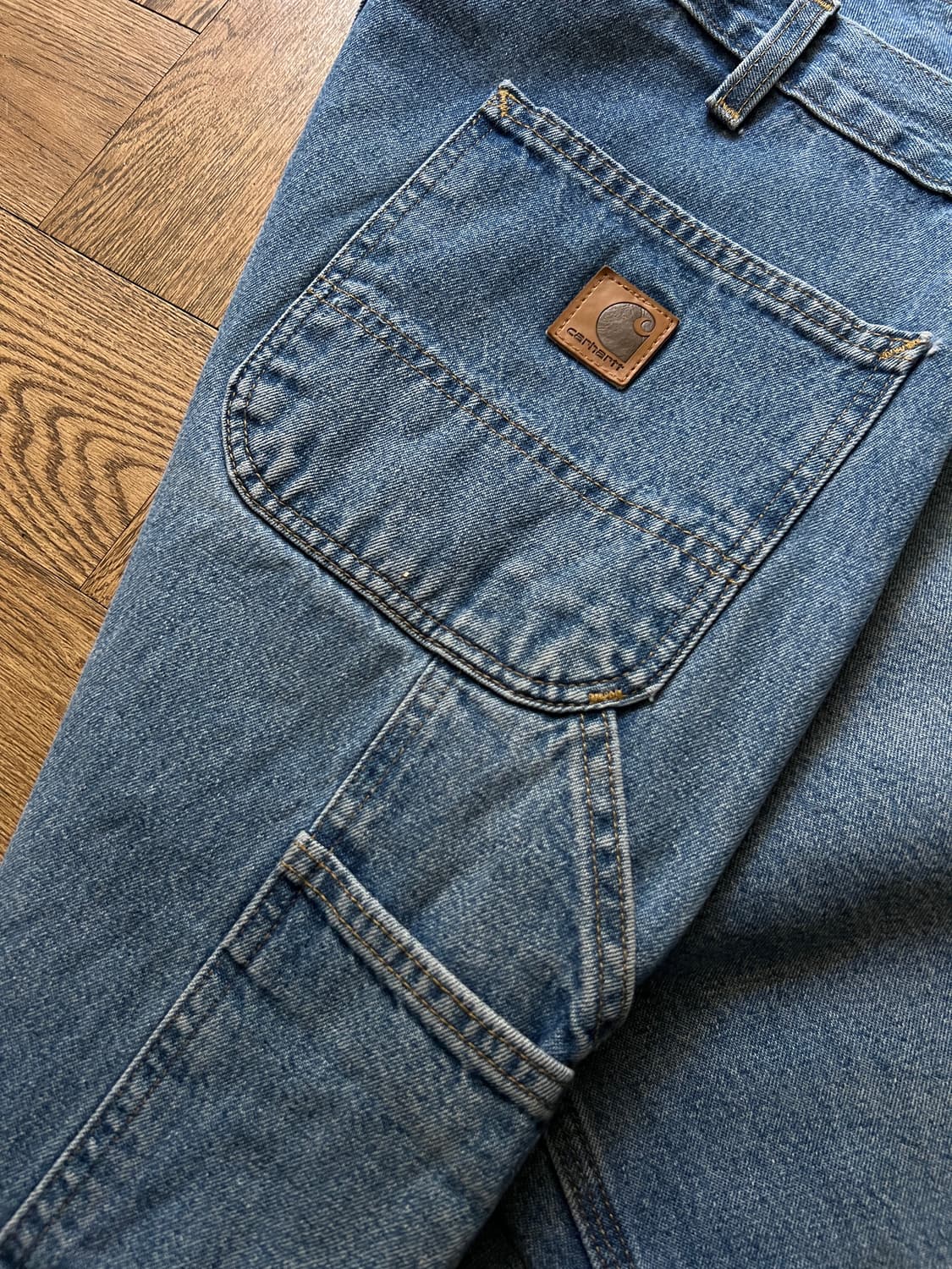 [38]칼하트 USA 미디엄블루 카펜터 워크 데님 팬츠 상품이미지6