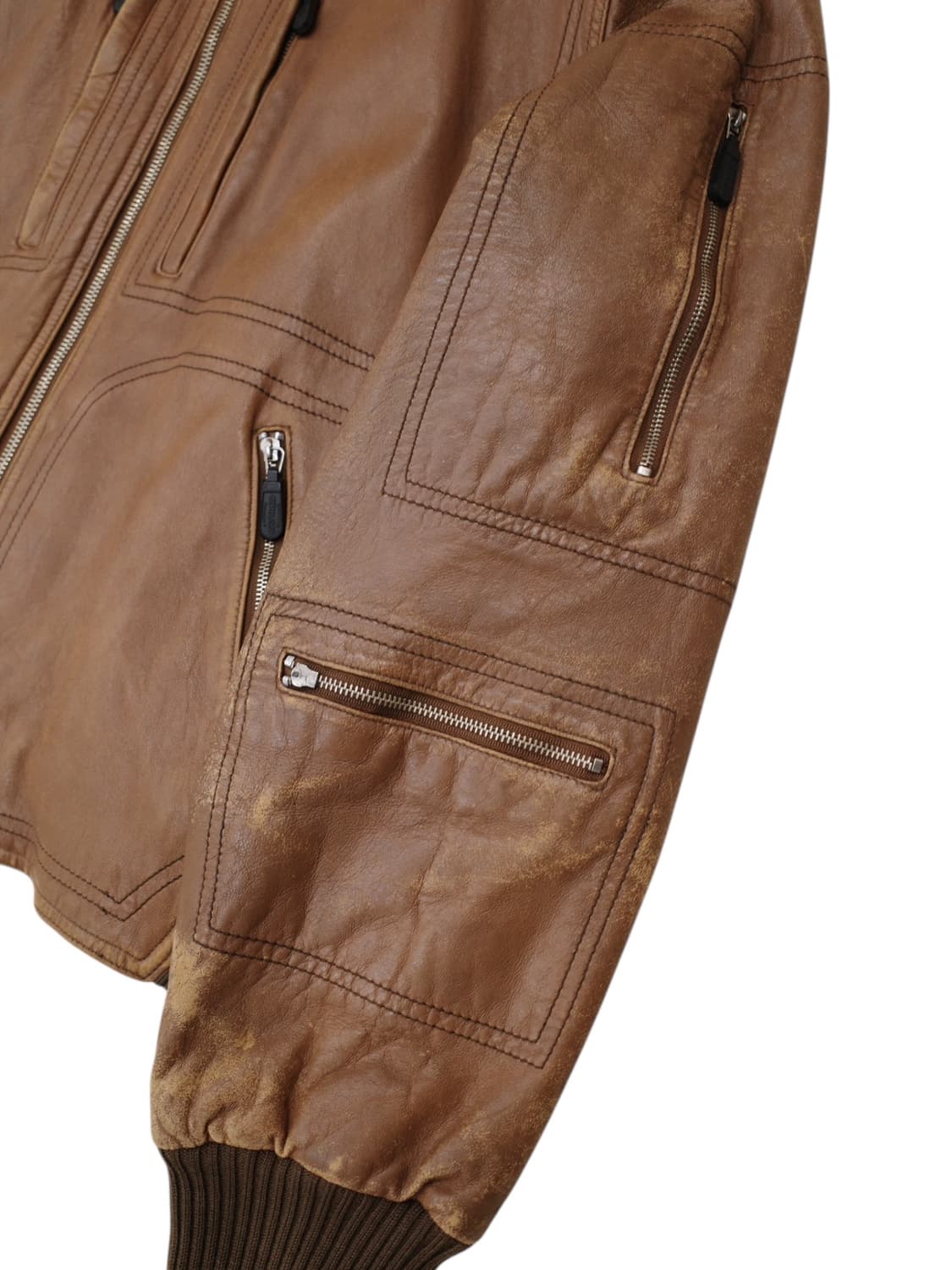 90‘s 마리떼 프랑소와 저버 레더 봄버 상품이미지3