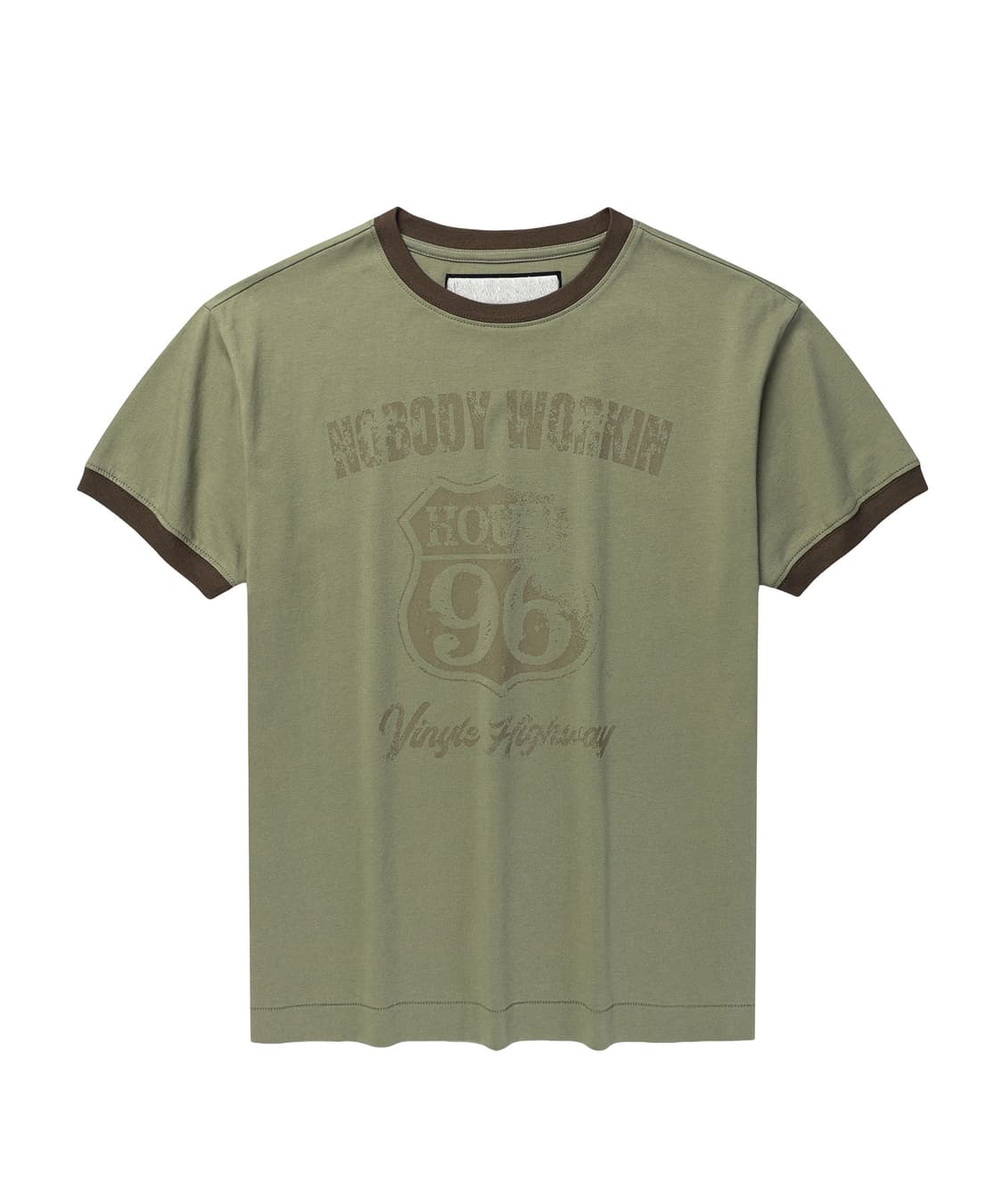 바이닐하우스vinylhouse NOBODY WORK RINGER TEE 상품이미지1