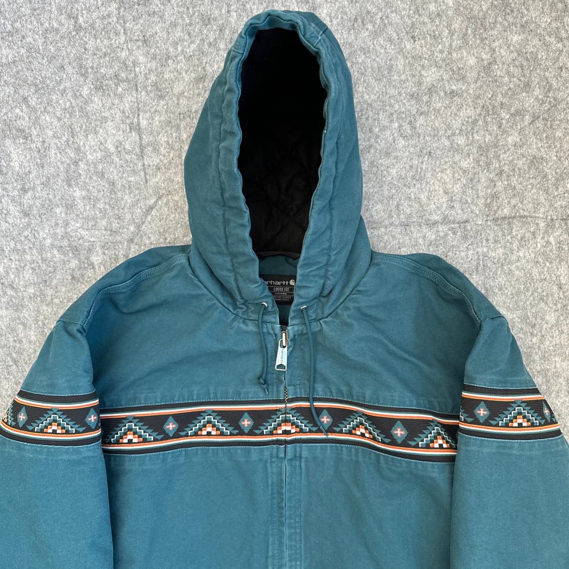 XL 칼하트 그린 몬타나 루즈핏 아즈텍 덕 액티브 자켓  상품이미지2