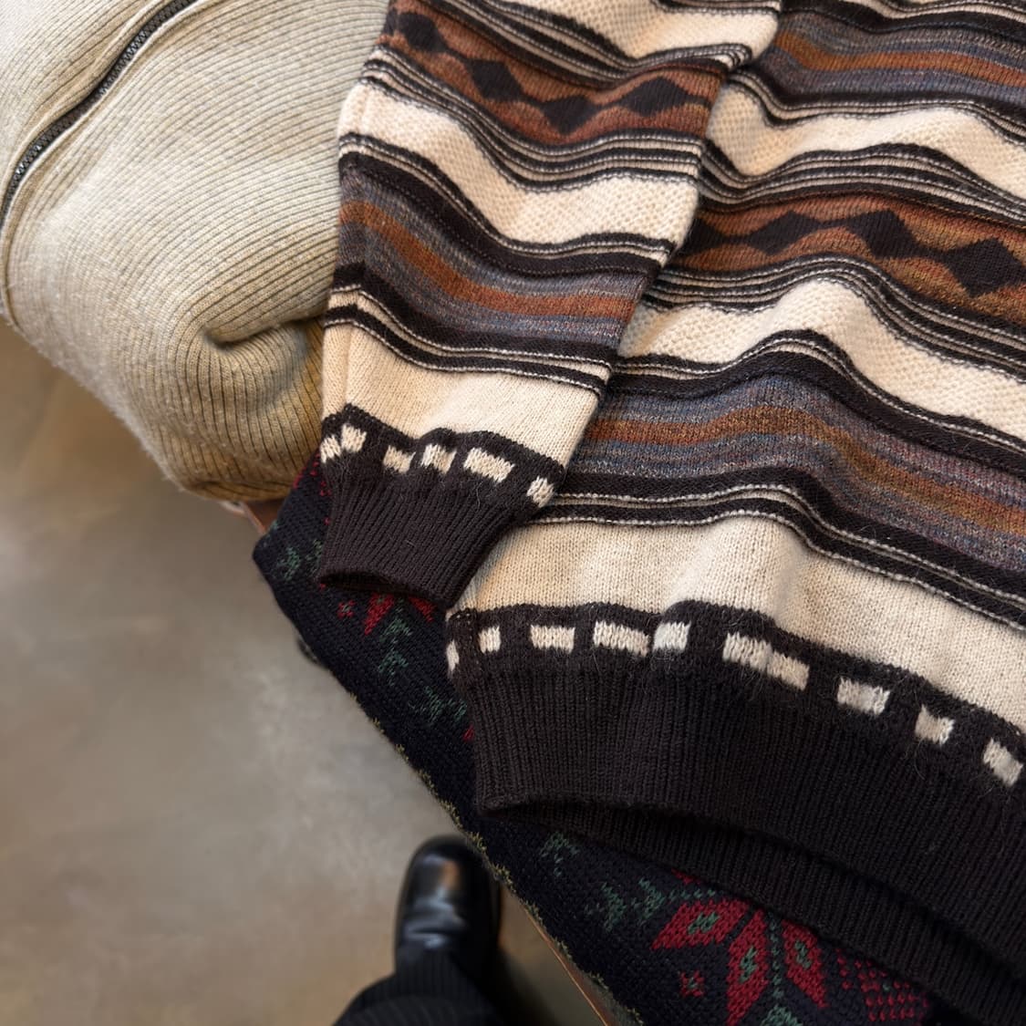 맨즈 비기 BY 타케오 키쿠치 에스닉 울 스웨터 상품이미지2