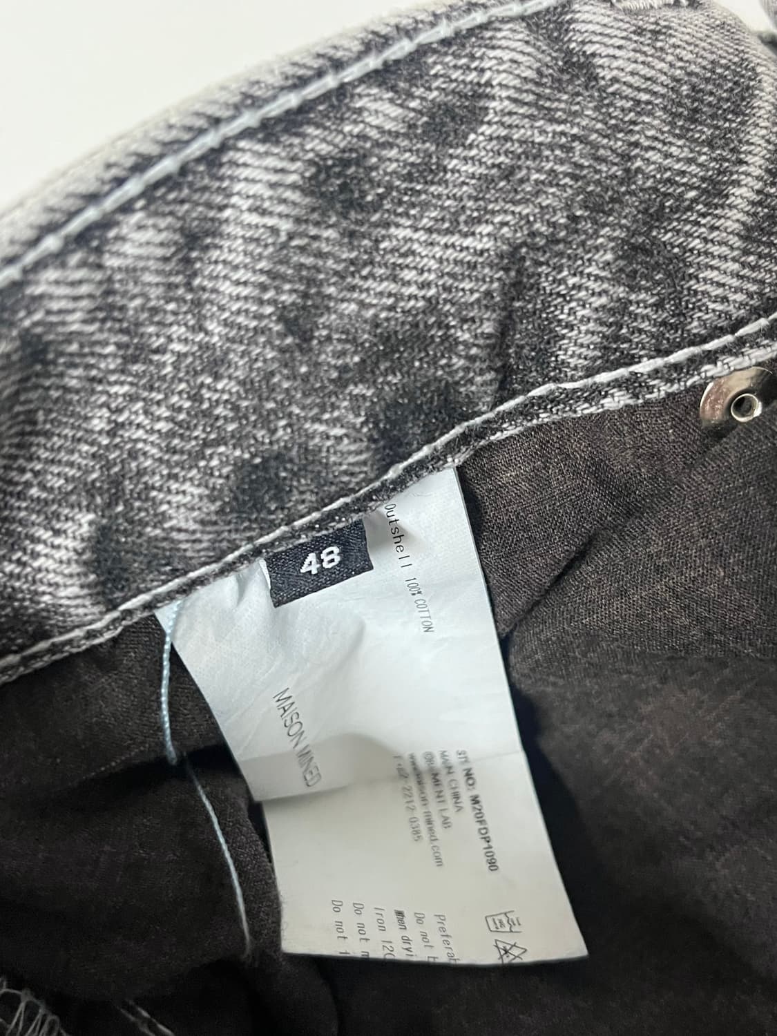 48) 메종미네드 너브 데님 팬츠 그레이 상품이미지5