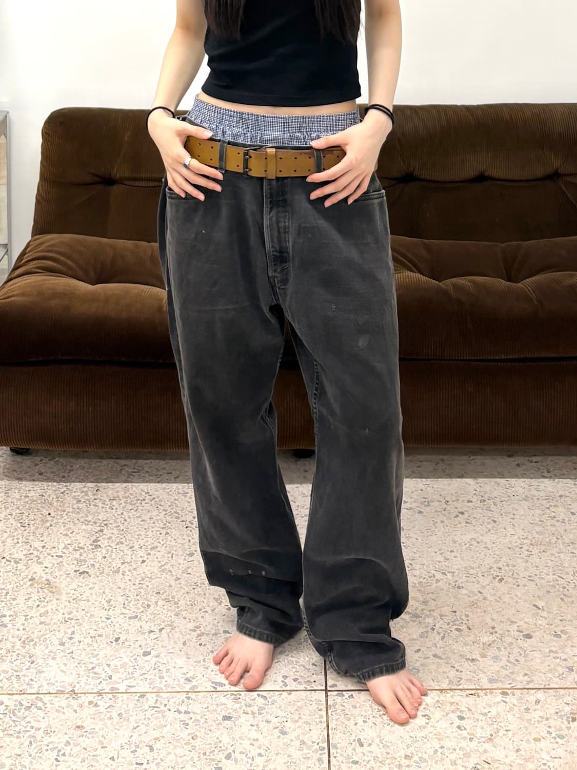 리바이스 505 레귤러 스트레이트 블랙 상품이미지3