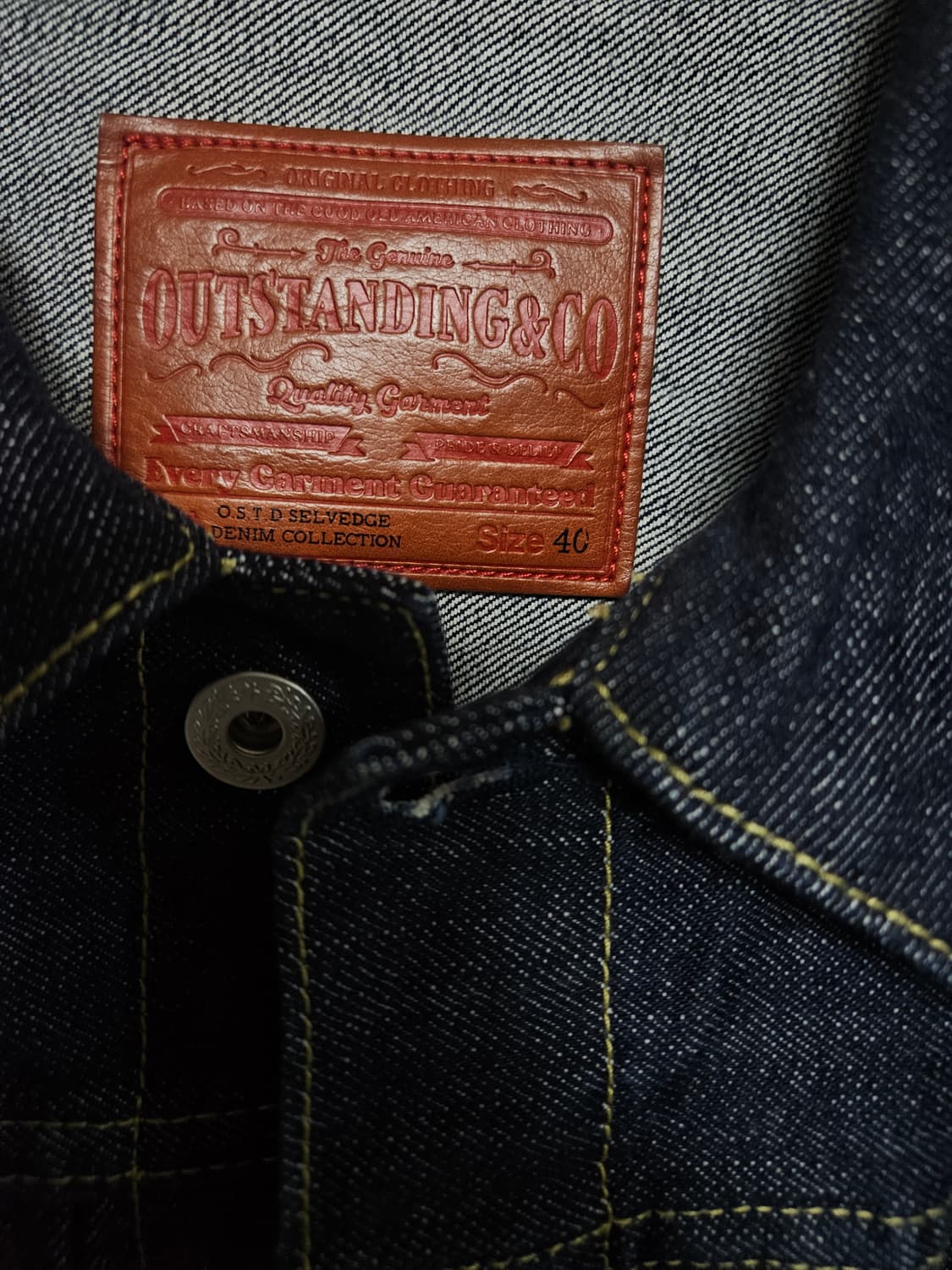 아웃스탠딩 SELVEDGE DENIM 1ST JACKET_INDIGO 상품이미지6