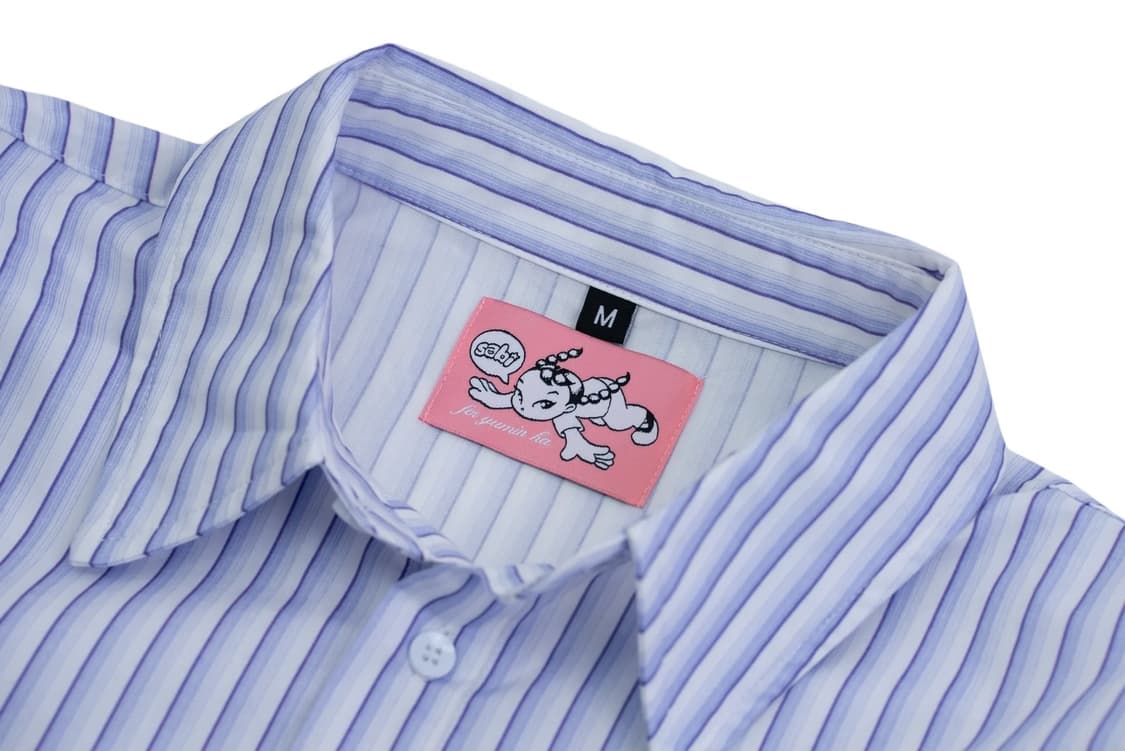 유민하 Faux Bleach Dress Shirt - White 상품이미지3