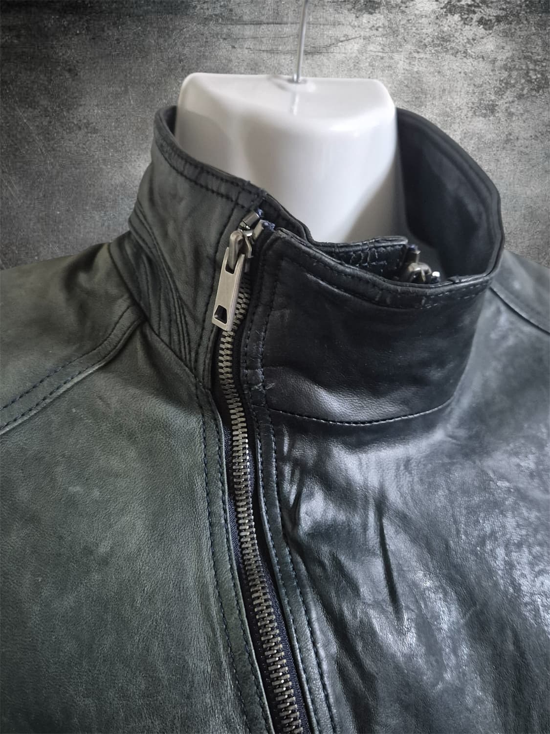 double zip lamb skin jacket 상품이미지3