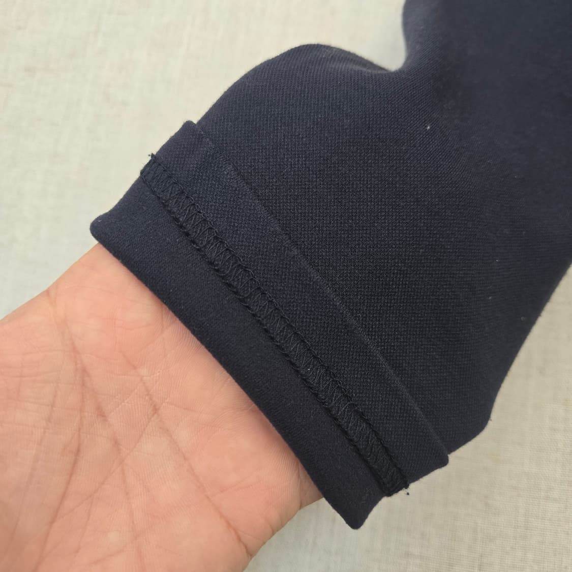 머싱웨어 펭귄 자수 체크 배색 하프넥 풀오버 상품이미지4