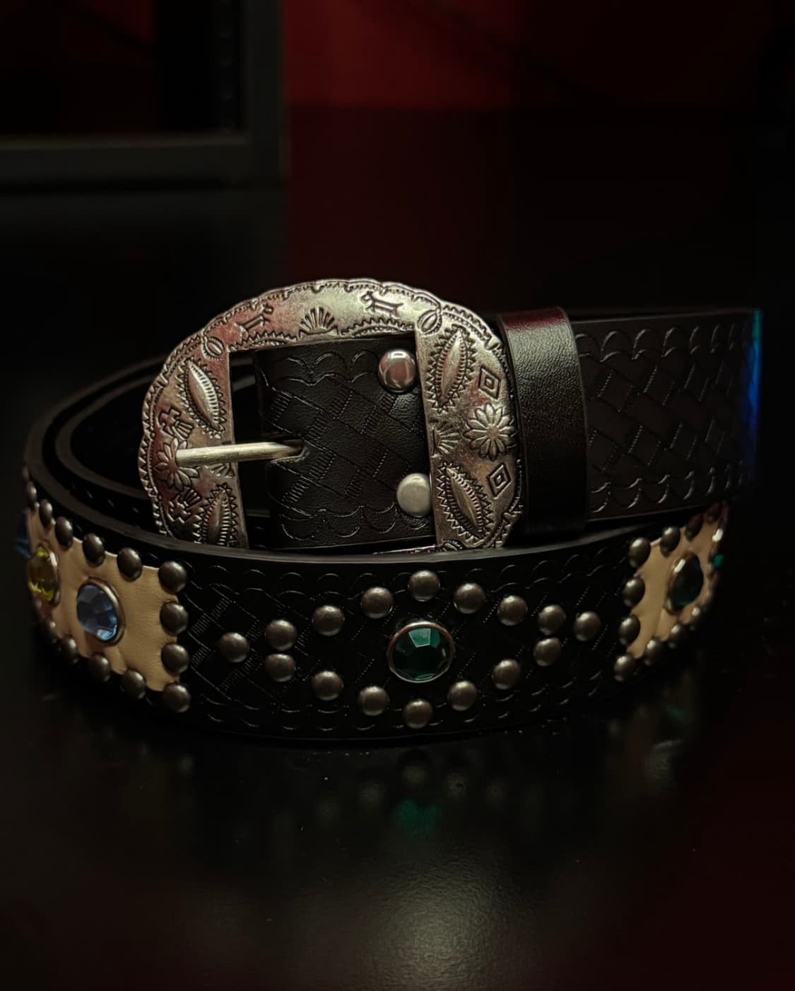 빈티지 웨스턴 잼스톤 벨트 새상품 상품이미지1