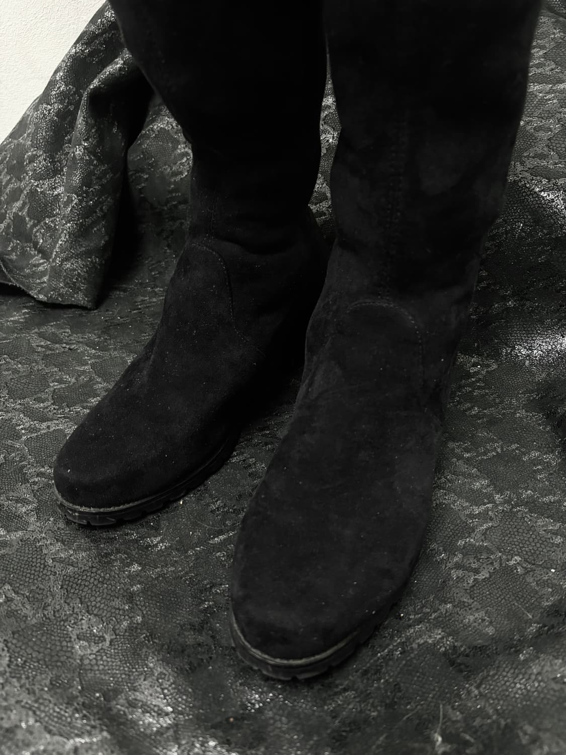 “Vintage” Minimal Mood Black Long Boots 상품이미지3