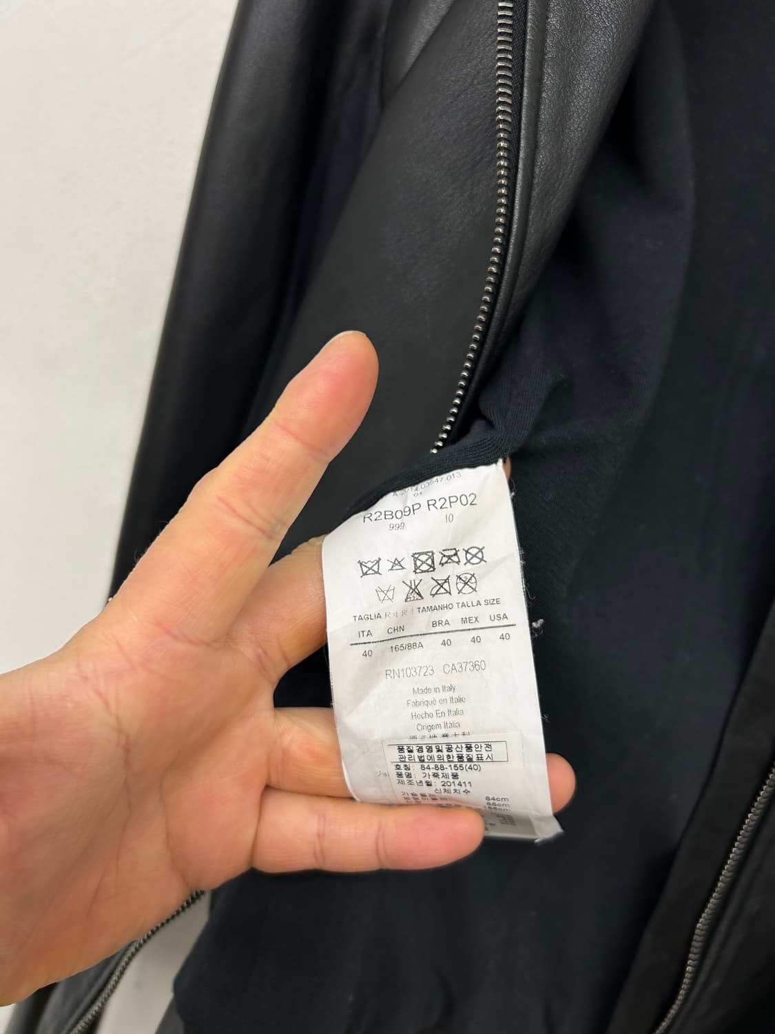 엠포리오 아르마니 블랙 양가죽 자켓 상품이미지6