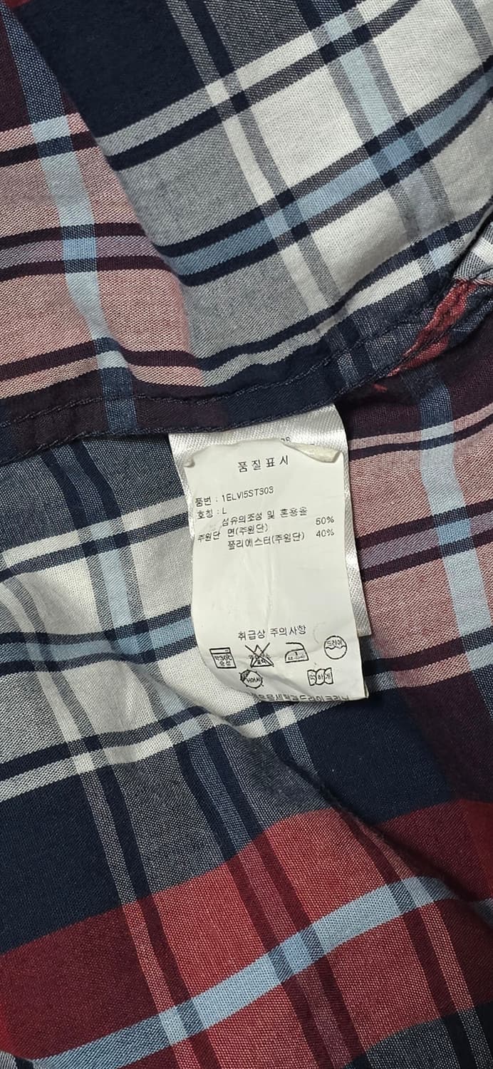 리바이스 체크 셔츠 L 상품이미지4
