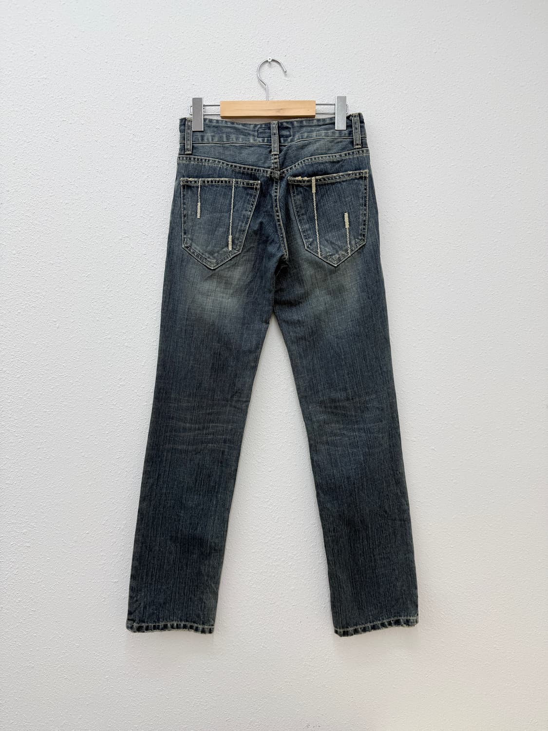 빈티지 Indian Motorcycle 로우라이즈 워싱 데님 팬츠 상품이미지4