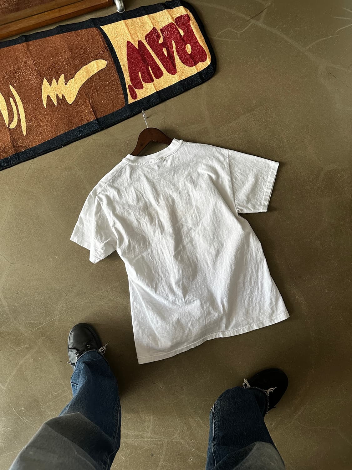 90s Hanes BEEFY-T USA 프린팅 티셔츠 상품이미지4